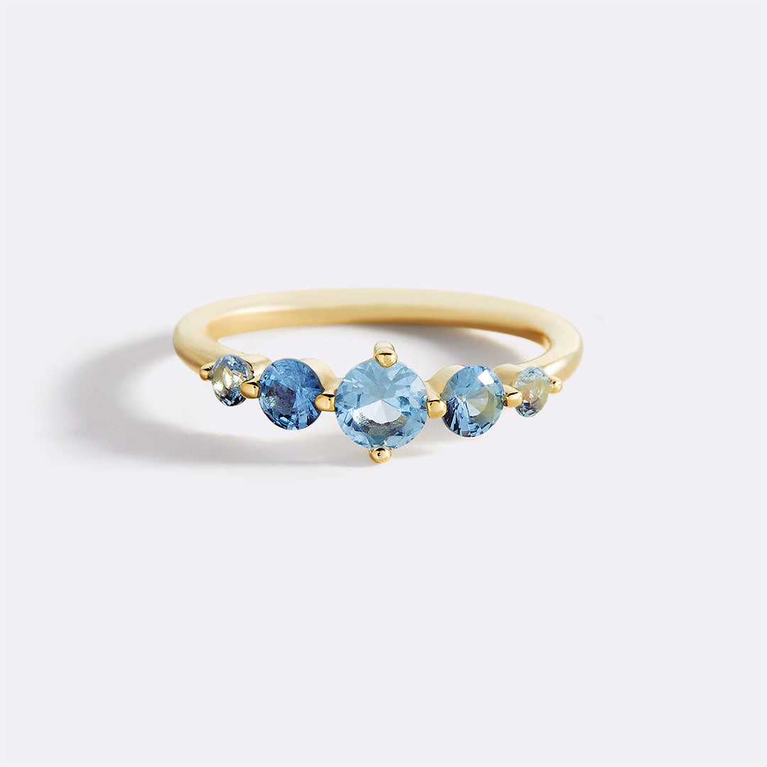 Five Stone Birthstone Statement Ring