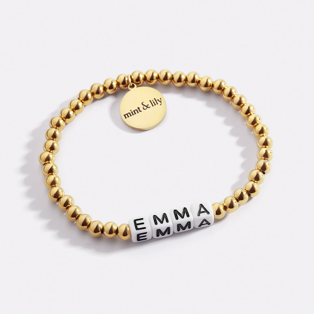Custom Waterproof Gold Beaded Friendship Bracelet