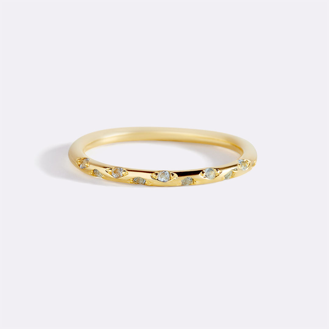 Dainty Birthstone Constellation Band