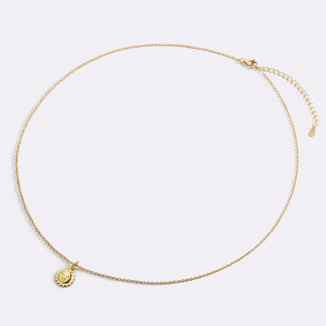 Sun Charm Pendant Necklace