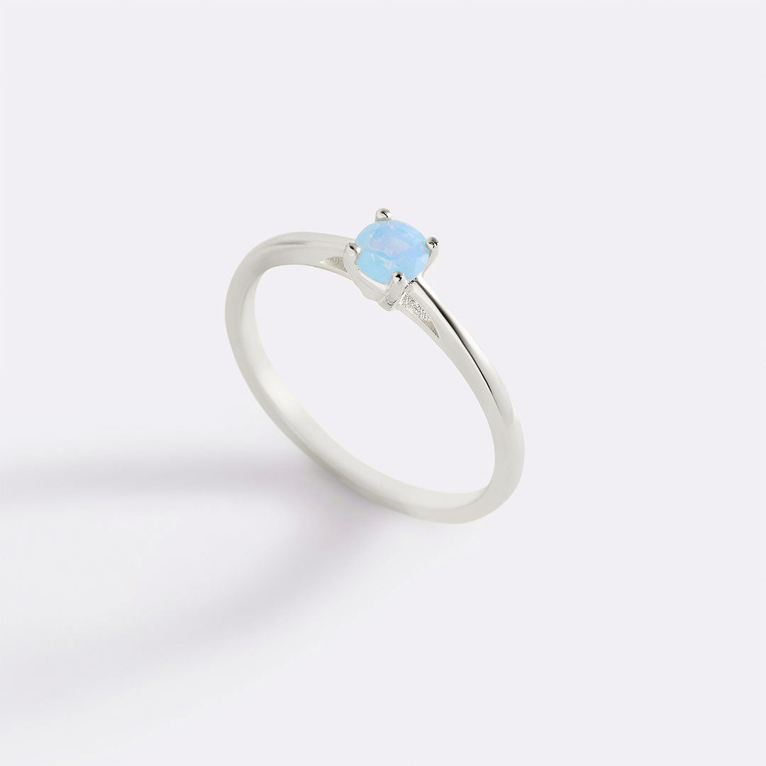 Opal Solitaire Ring
