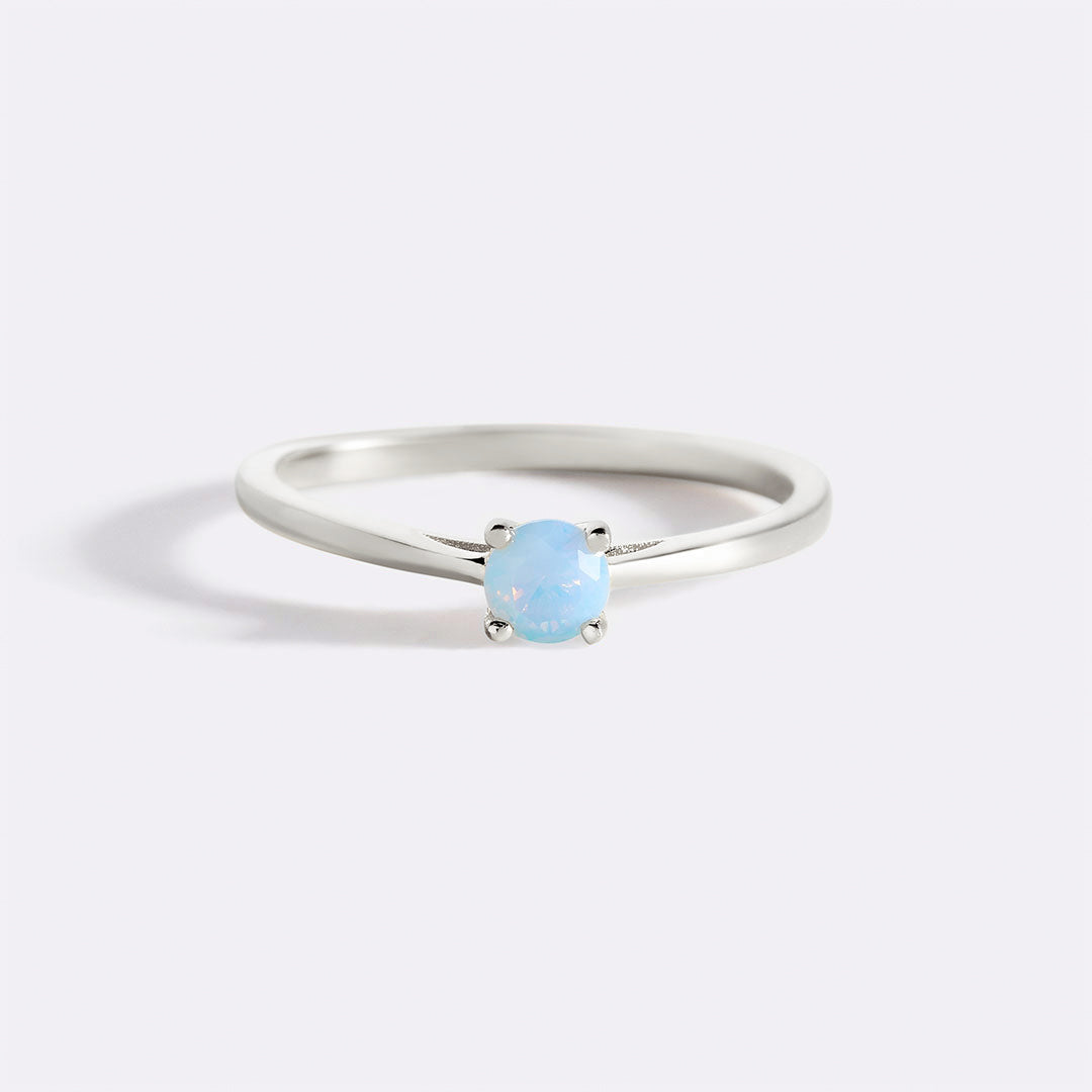 Opal Solitaire Ring