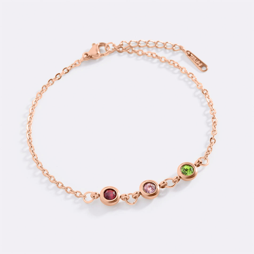Personalized Birth Stone Bracelet