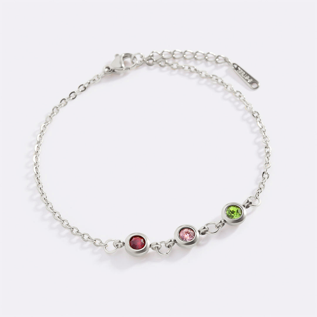 Personalized Birth Stone Bracelet