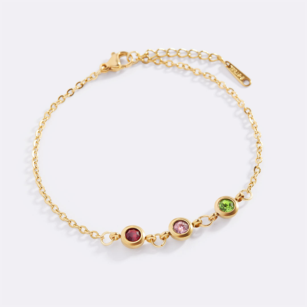 Personalized Birth Stone Bracelet