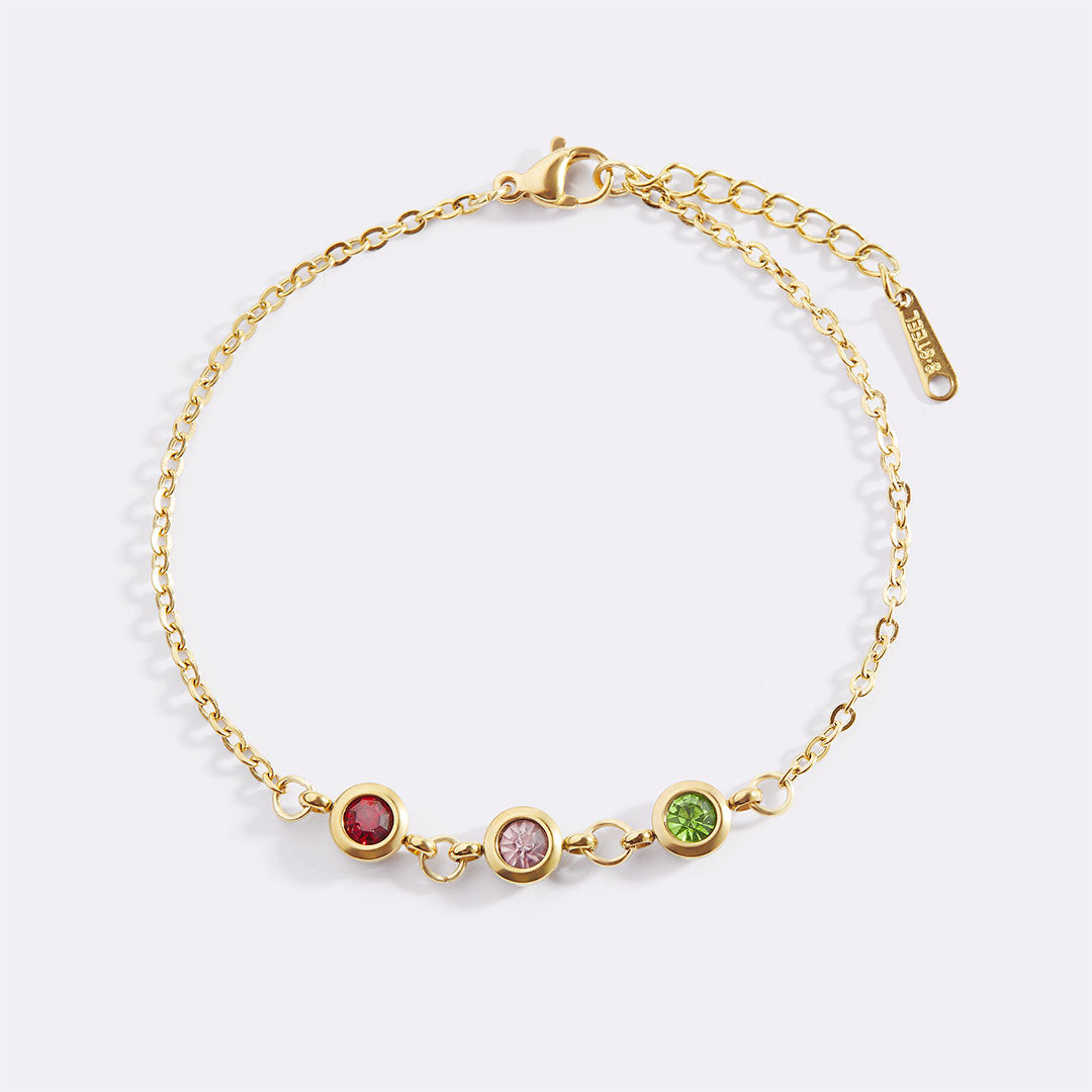 Personalized Birth Stone Bracelet