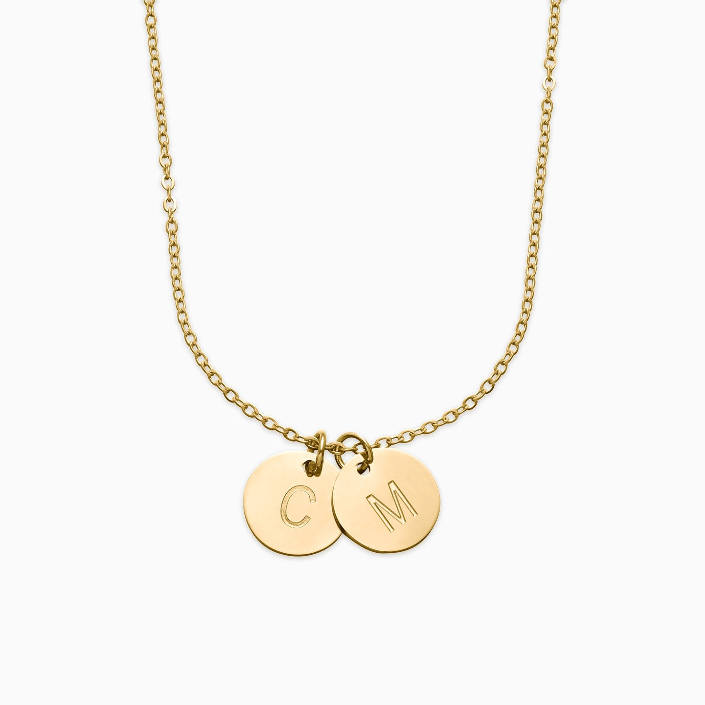 Dainty Initial Disc Necklace