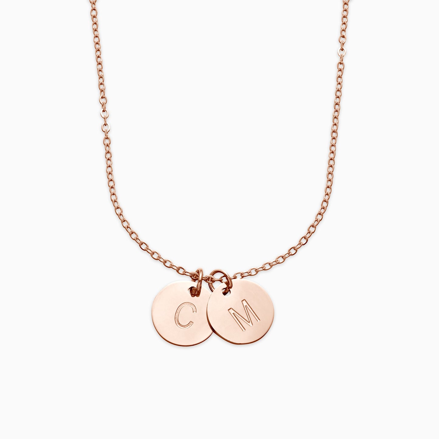 Dainty Initial Disc Necklace
