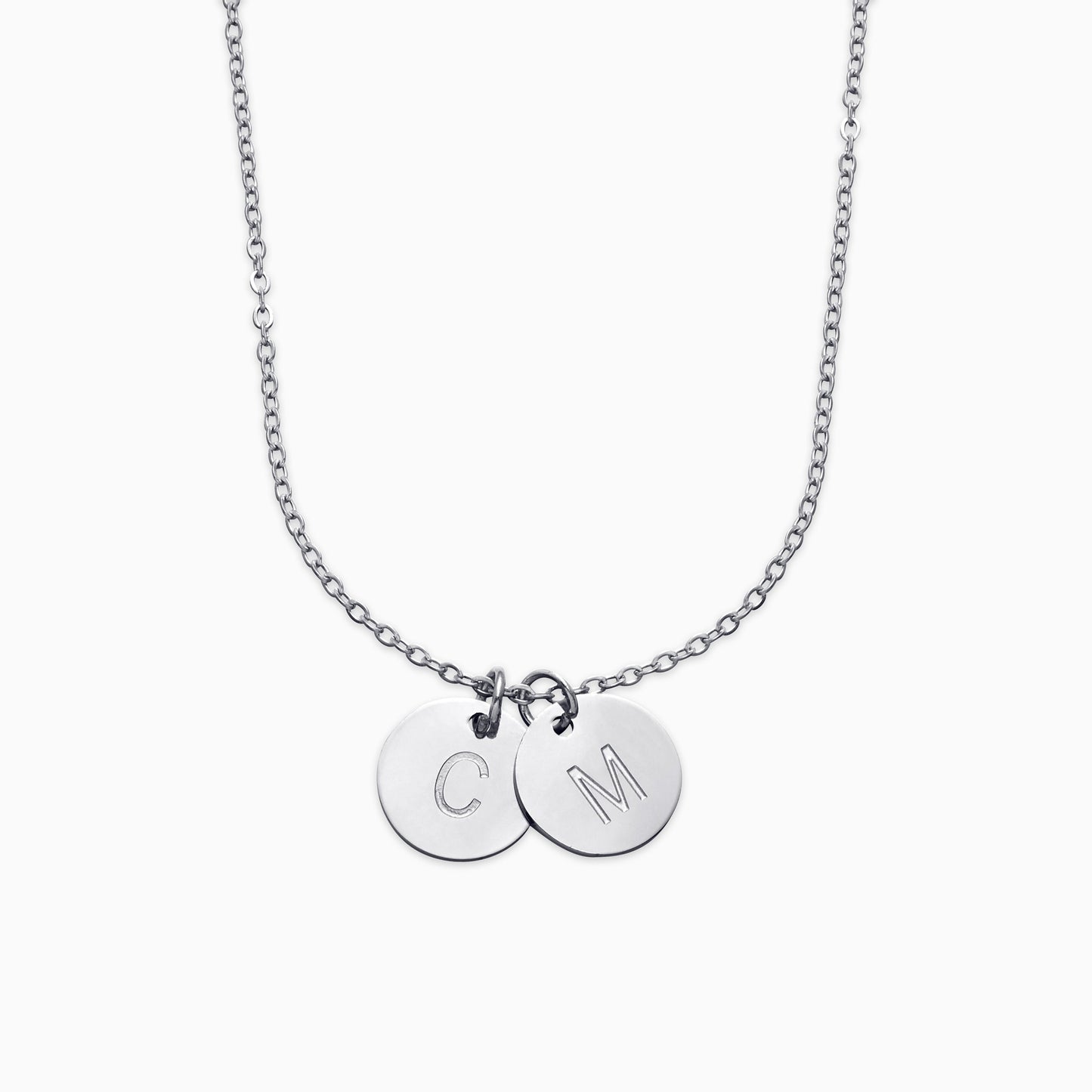 Dainty Initial Disc Necklace