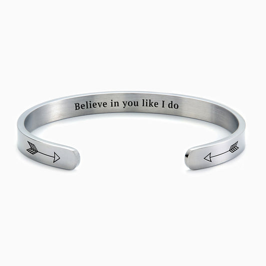 Pulsera "Cree en ti como yo lo hago"