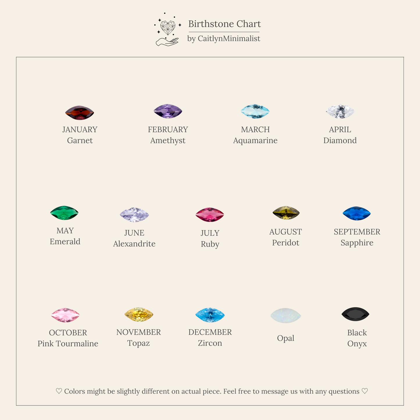 Cluster Marquise Birthstone Ring