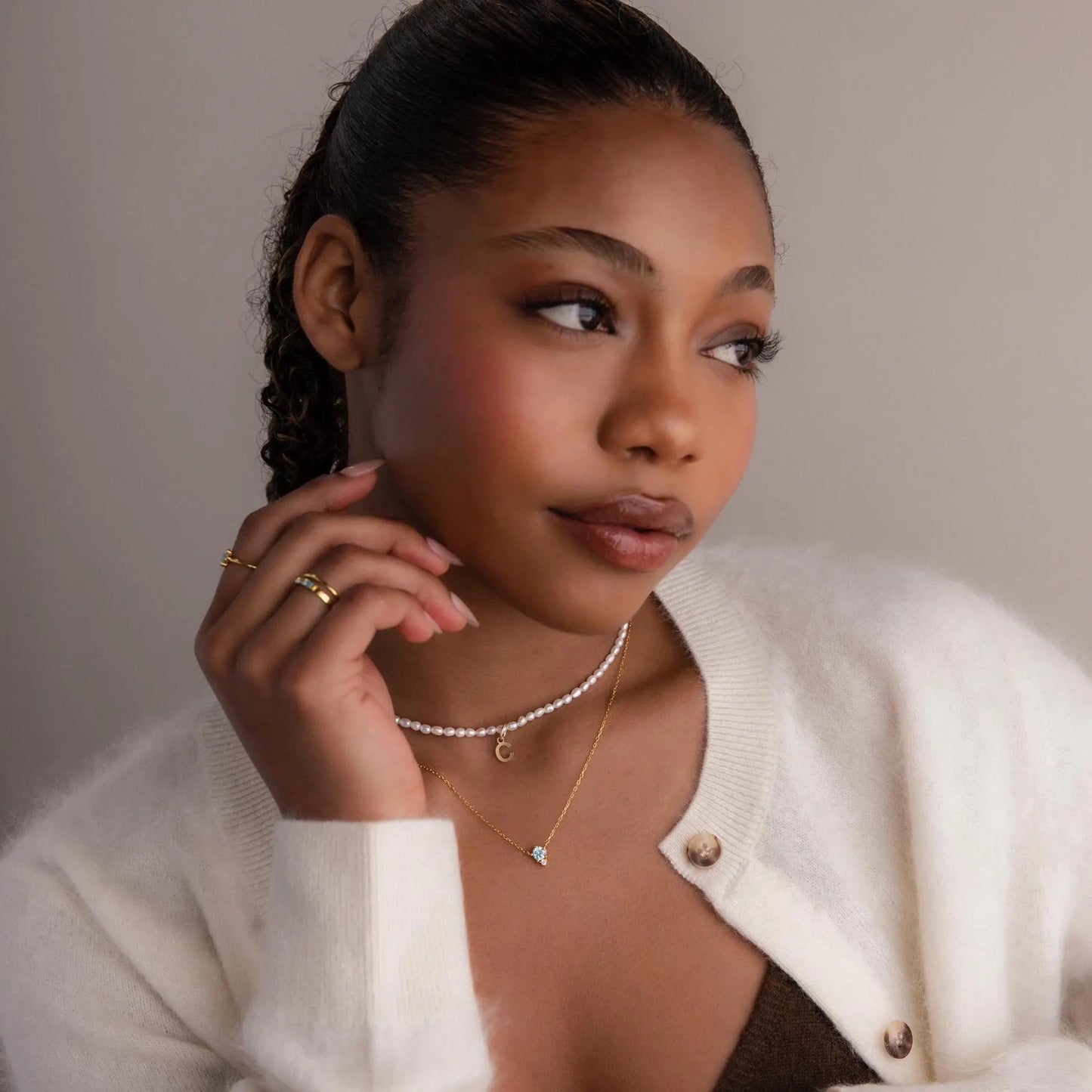 Dainty Birthstone Drop Necklace