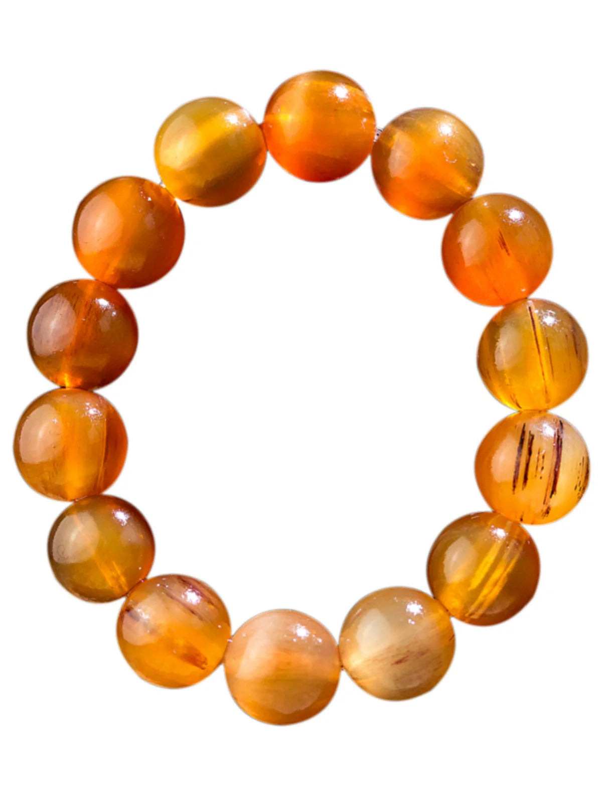 Pulsera tibetana de cuentas de Buda de cuerno de yak (16-18 mm)