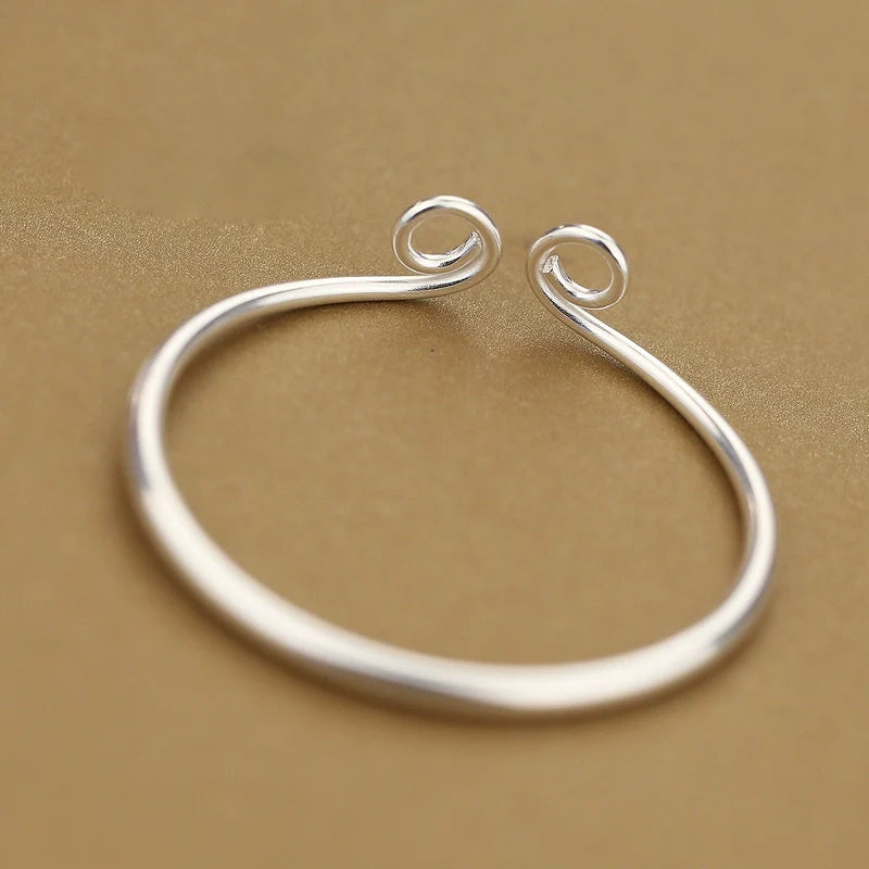 s925 Silver Monkey King Bracelet Handmade Tightening Spell Couple bracelet - Touch Bling