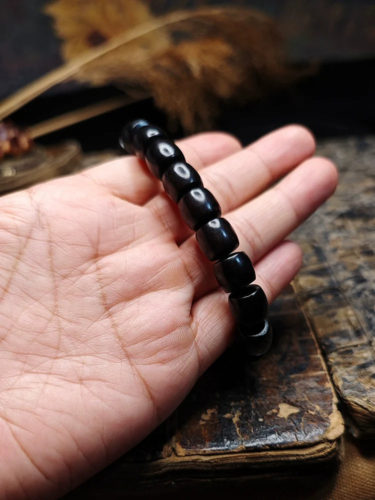 Ebony Wooden Beads Meditation Beads Bracelet