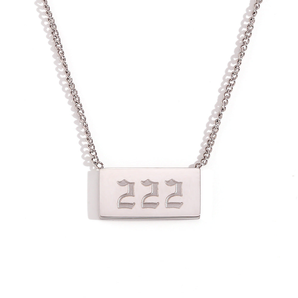Stainless Steel Angel Number Necklace 111-999 Dainty Necklace for Women - Touch Bling
