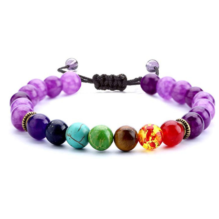 7 Chakra Bracelet Lapis Lazuli Tiger Eye Braided Men Bracelet - Touch Bling