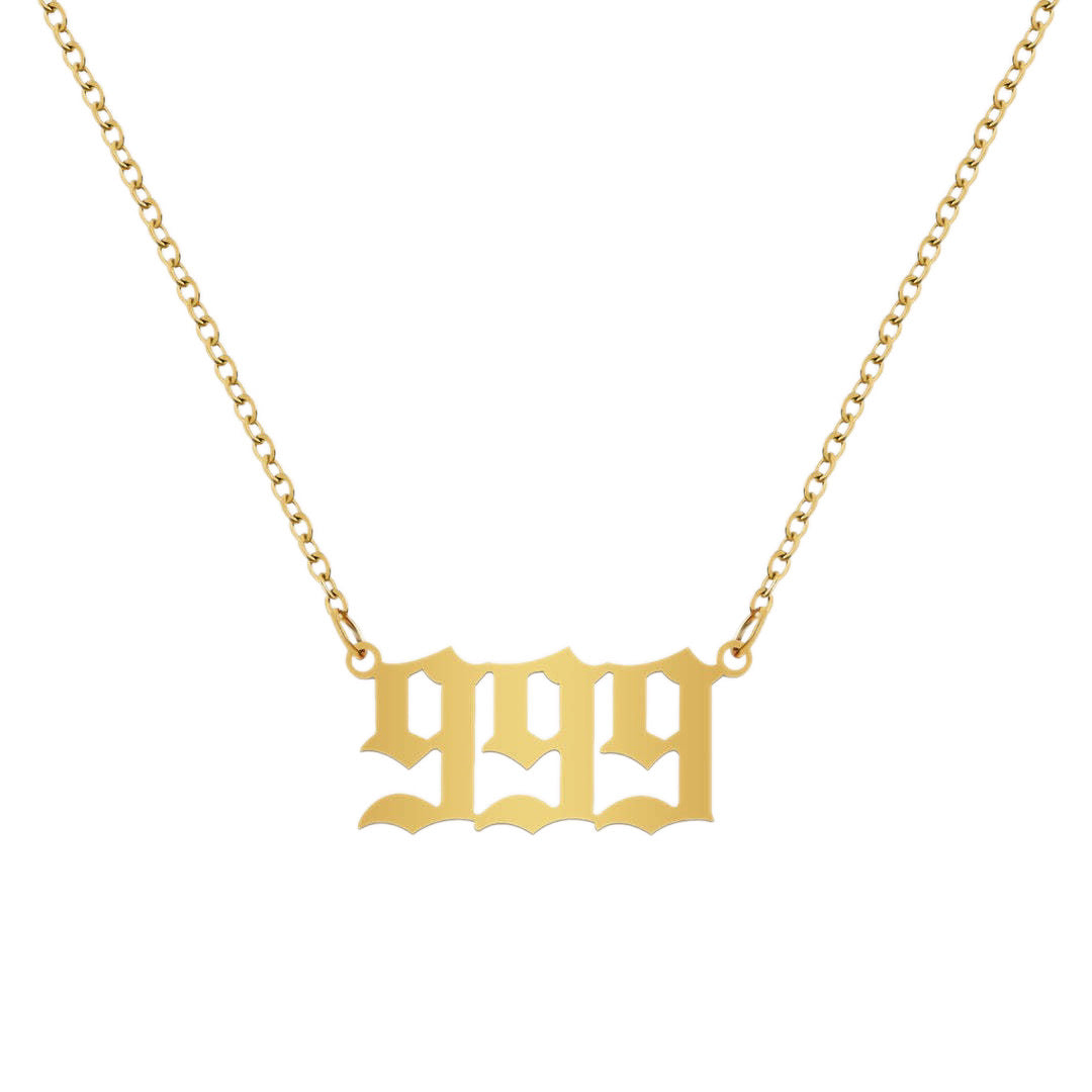 Stainless Steel Necklace Angel Number Necklace 111-999 for Women - Touch Bling