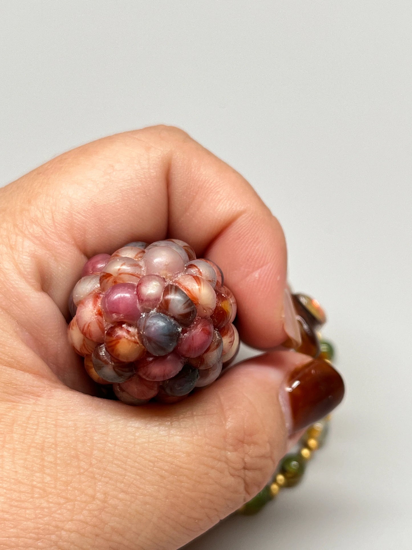 Colorful Gemstone Natural Corn Ornament with Veins - Touch Bling