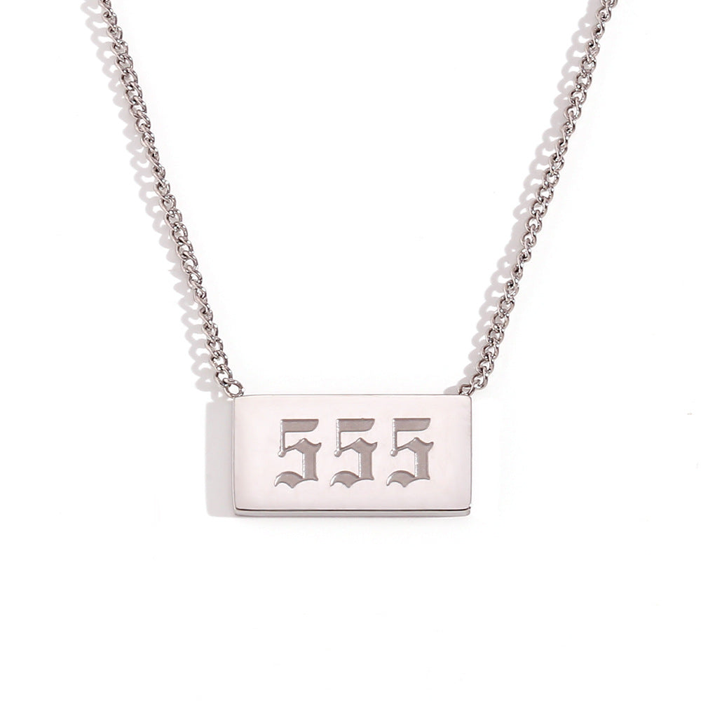 Stainless Steel Angel Number Necklace 111-999 Dainty Necklace for Women - Touch Bling
