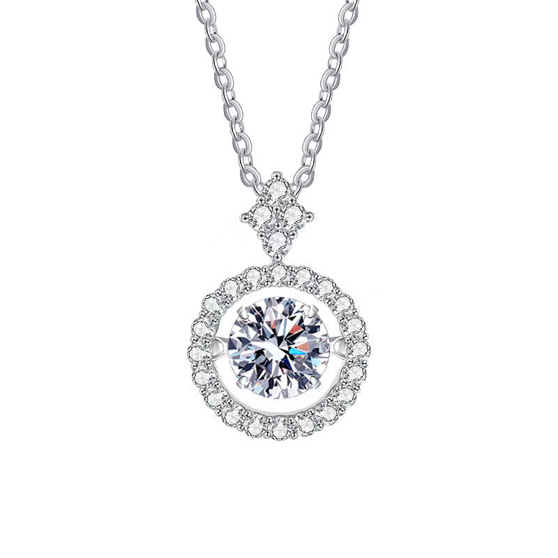 Valentine's Day Gift - Beating Heart Moissanite Diamond Necklace