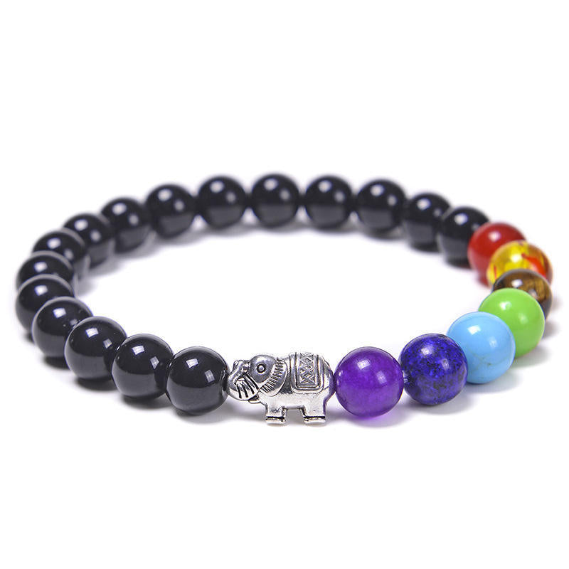 Chakra Energy Bracelet Tiger's Eye Stone Black Obsidian Healing Crystal Bracelet - Touch Bling