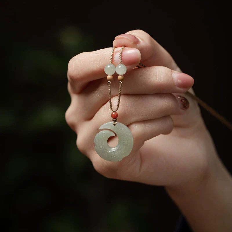 Hand-Carved Jade Pendant Necklace