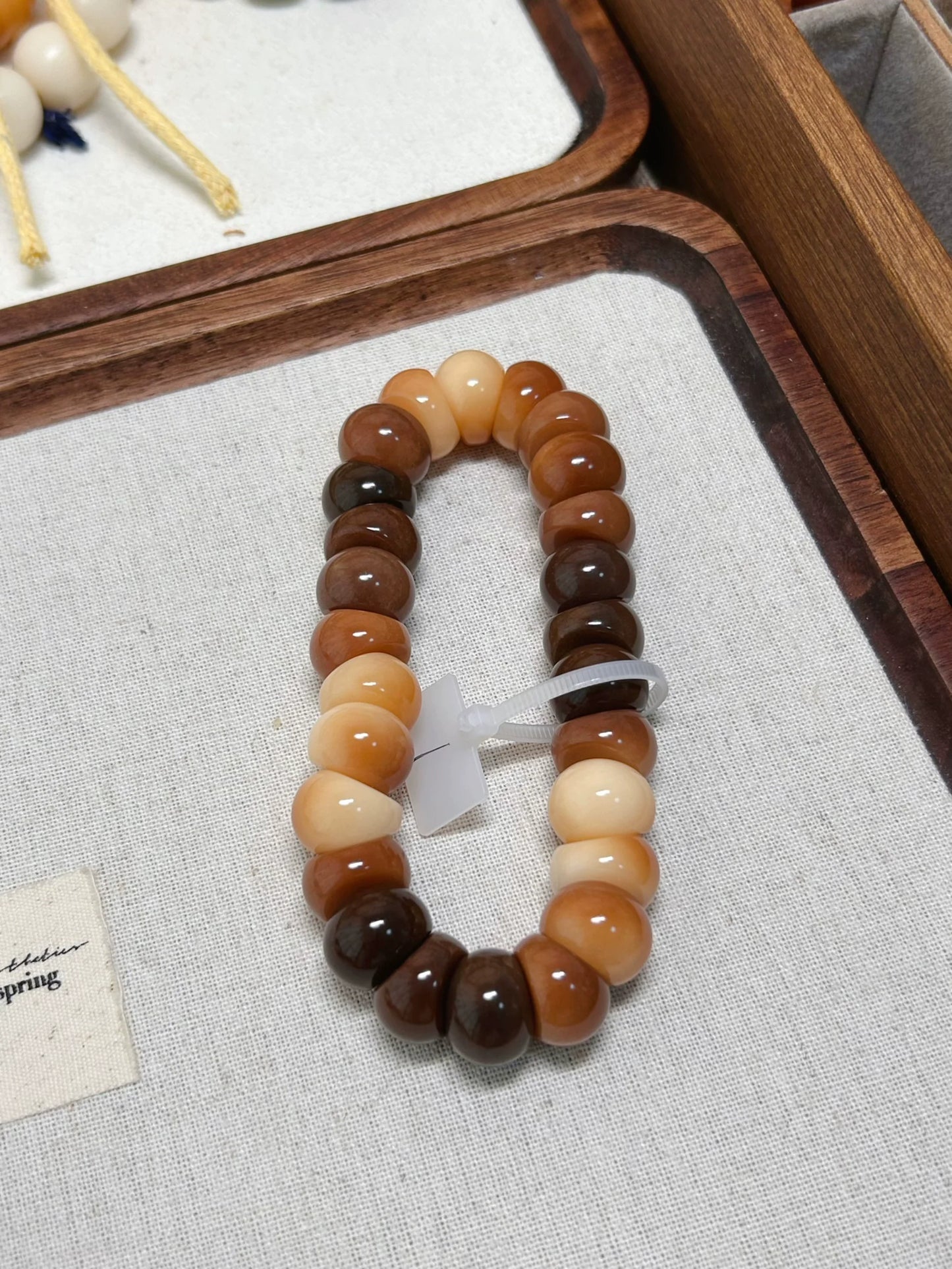 New Milky Coffee Garlic Bodhi Bracelet 14MM (Multiple Colors Available) - Touch Bling