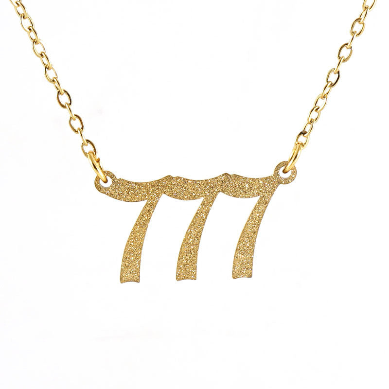 New Stainless Steel Gold Dust Angel Number Necklace 111-999 | 18K Titanium Steel Dainty Necklace - Touch Bling