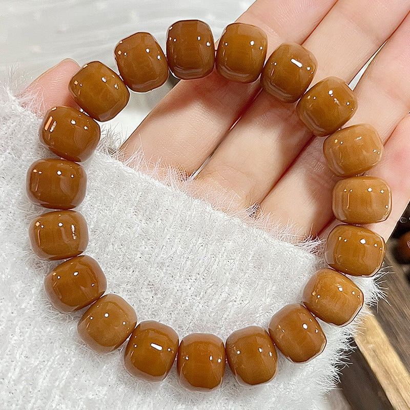 New Bodhi Bracelet with Burger-Shaped Beads (Multiple Colors Available) - Touch Bling