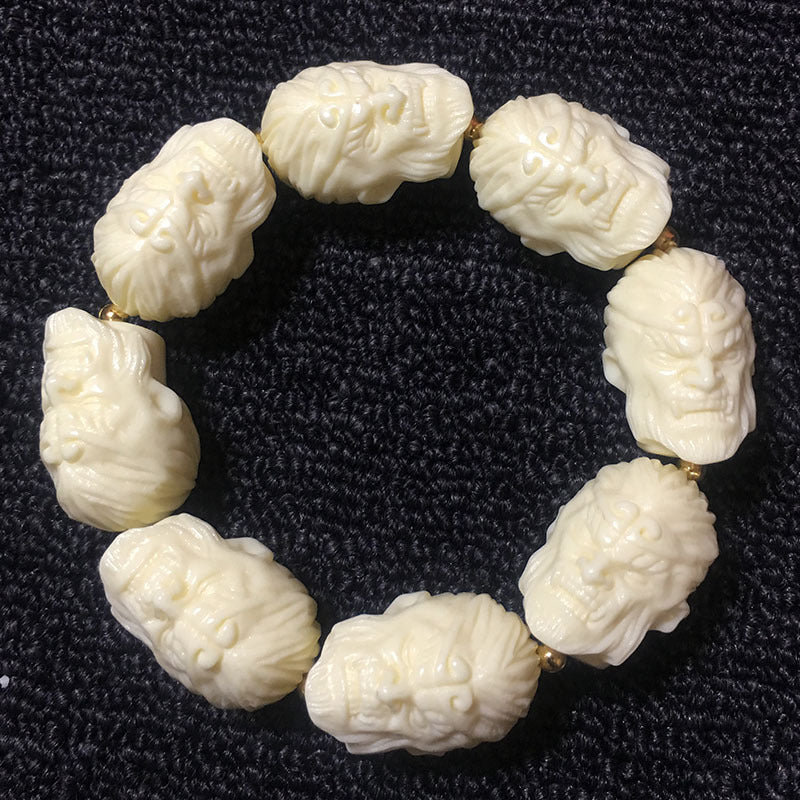 Ivory Nut Finely Carved Bracelets (Various Themes)