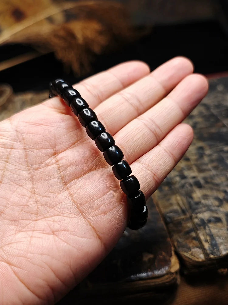 Natural Ebony Beads Meditation Beads Bracelet