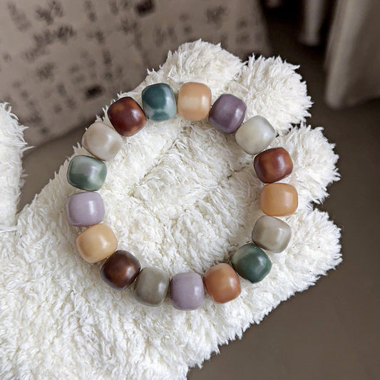 Taro Floral Multicolor Bodhi Bracelet – 13mm - Touch Bling