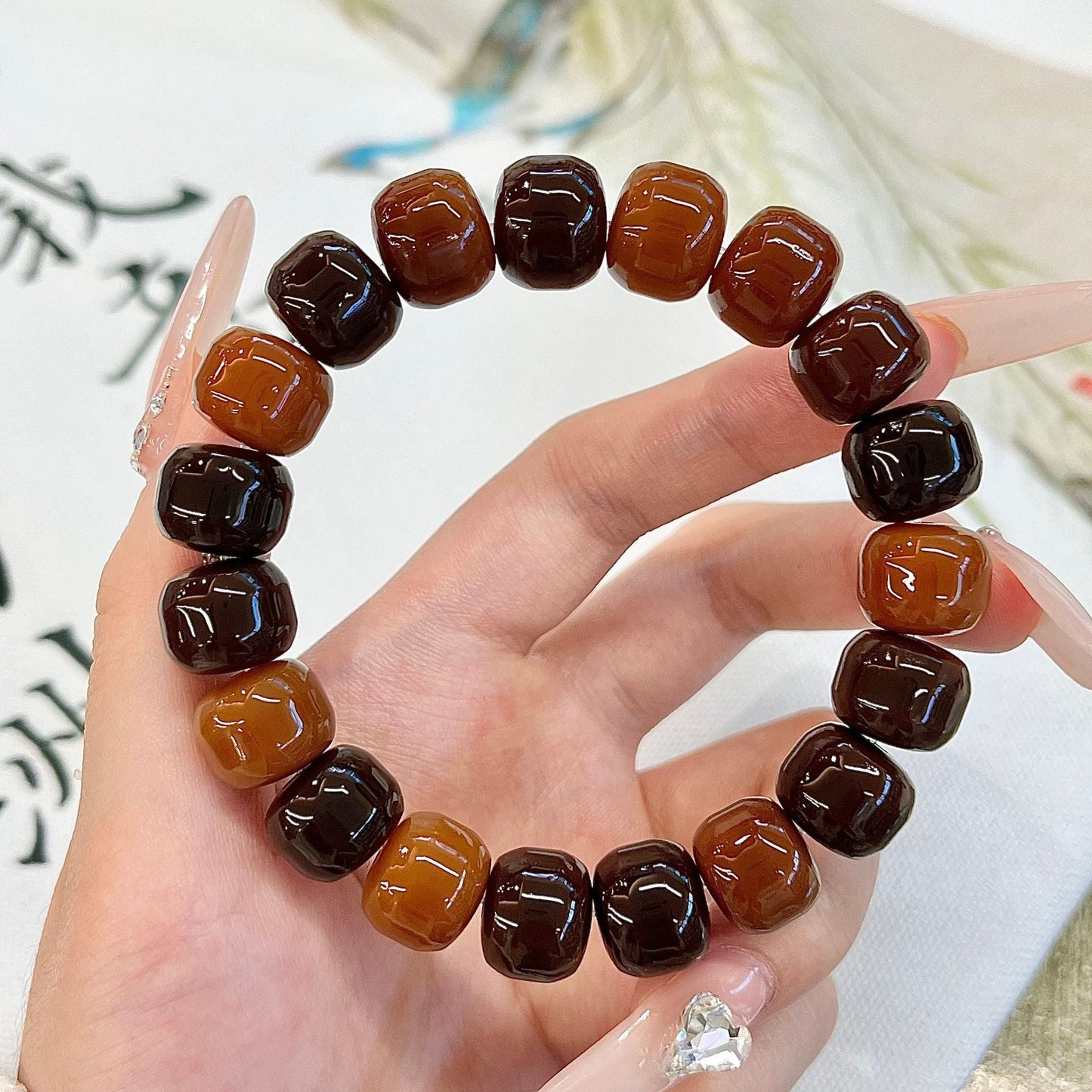 New Bodhi Bracelet with Burger-Shaped Beads (Multiple Colors Available) - Touch Bling