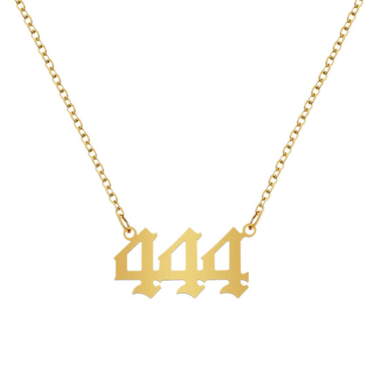 Stainless Steel Necklace Angel Number Necklace 111-999 for Women - Touch Bling