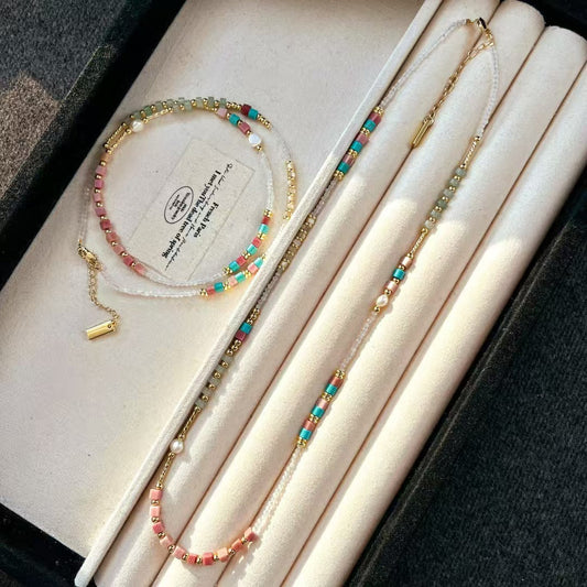 Natural Moonstone Necklace Ladies Clavicle Chain Necklace - Touch Bling