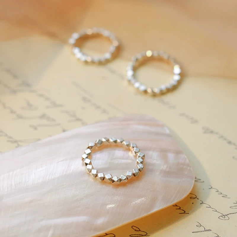 Ultra-fine 3mm Sterling Silver Bead Ring