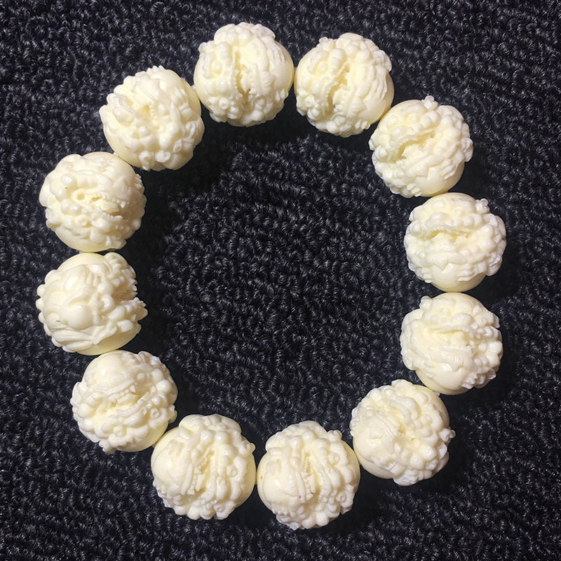 Ivory Nut Finely Carved Bracelets (Various Themes)