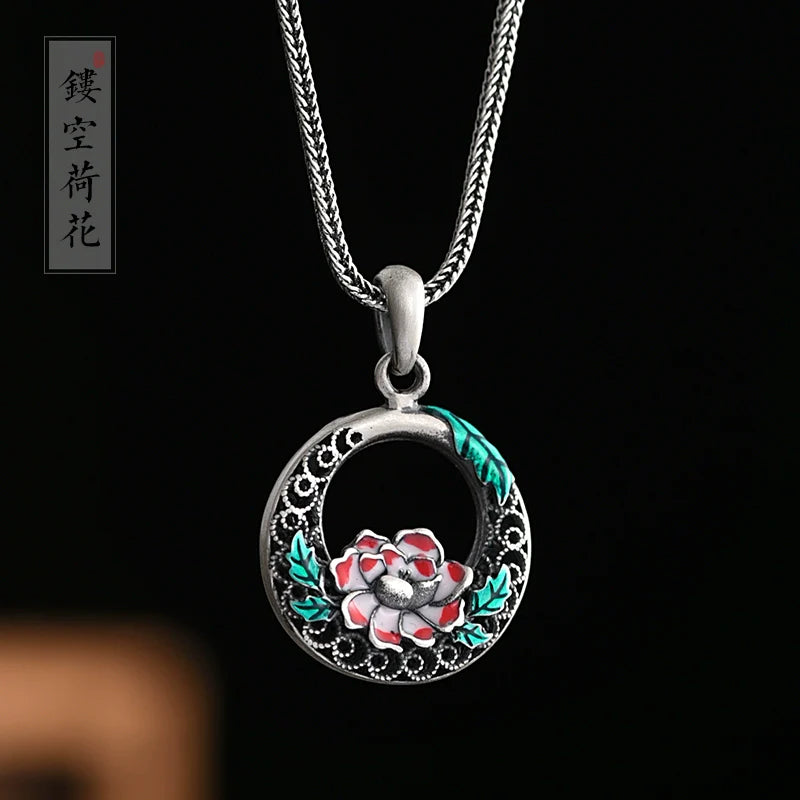 Pure Silver Safety Buckle Pendant