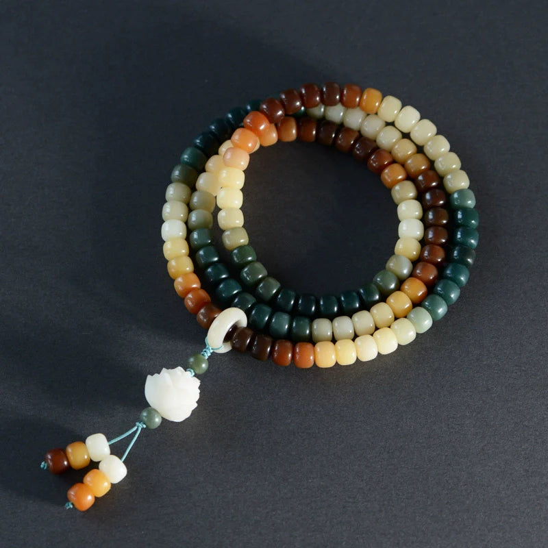 Bodhi Bracelet 108 Mala Beads Candy Gradual Change Color Lotus Bracelet - Touch Bling