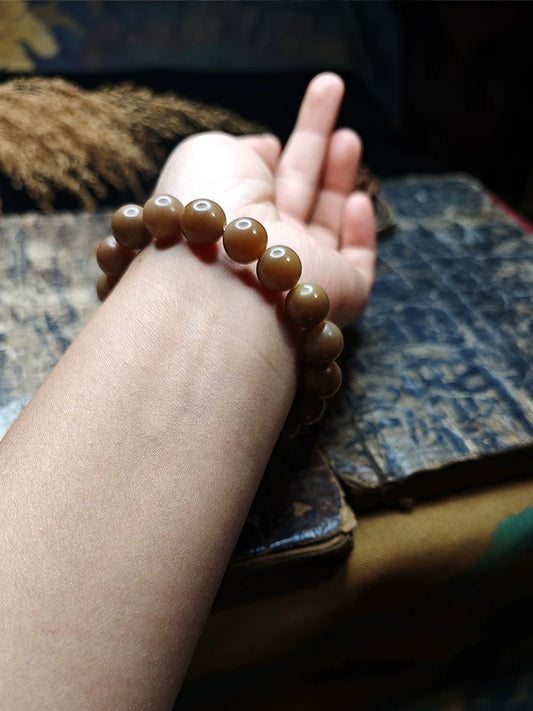 Natürliche Bodhi-Rocailles-Meditationsperlenarmband