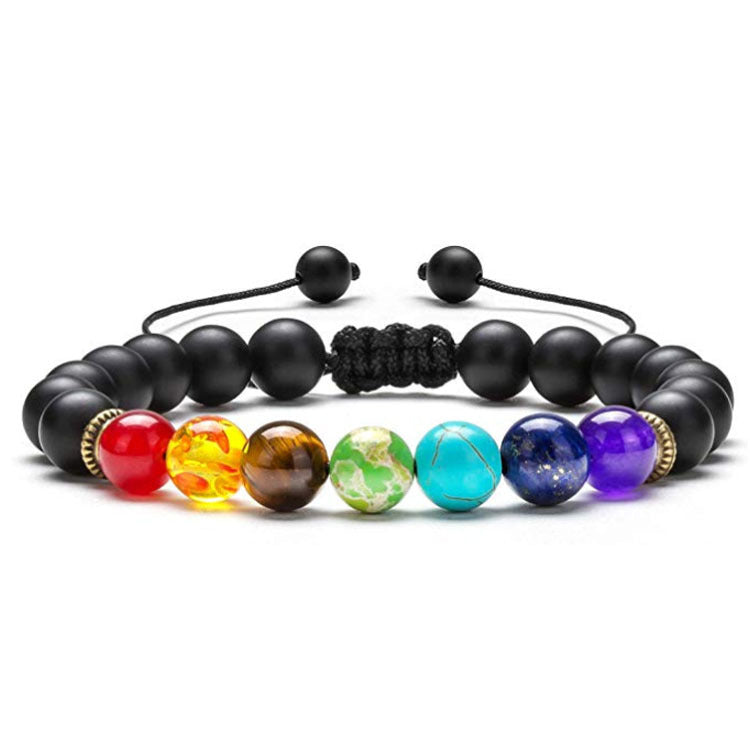 7 Chakra Bracelet Lapis Lazuli Tiger Eye Braided Men Bracelet - Touch Bling