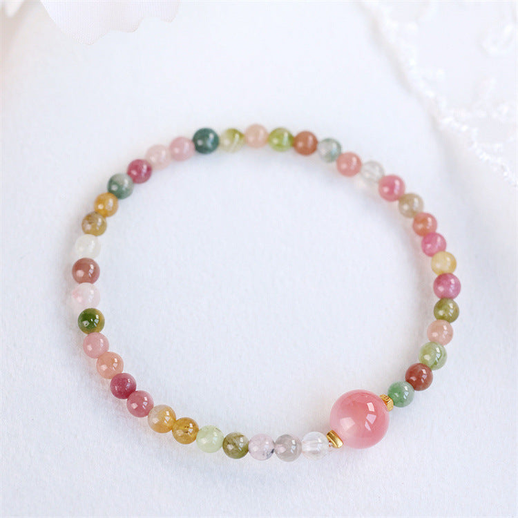 Natural Tourmaline DIY Design Women's Candy Bracelet - Touch Bling