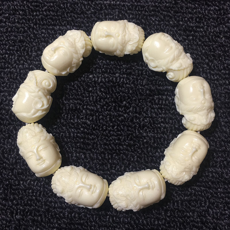 Ivory Nut Finely Carved Bracelets (Various Themes)