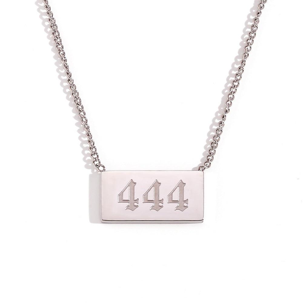 Stainless Steel Angel Number Necklace 111-999 Dainty Necklace for Women - Touch Bling