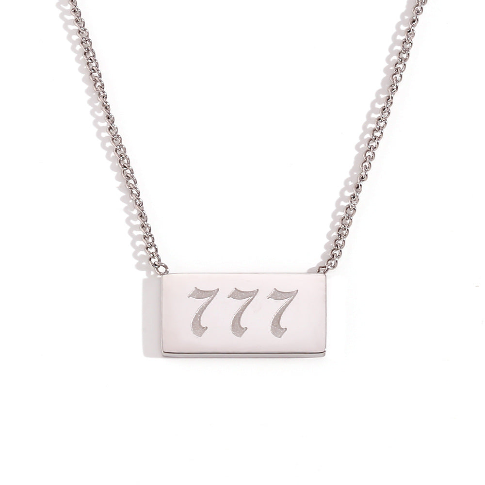 Stainless Steel Angel Number Necklace 111-999 Dainty Necklace for Women - Touch Bling