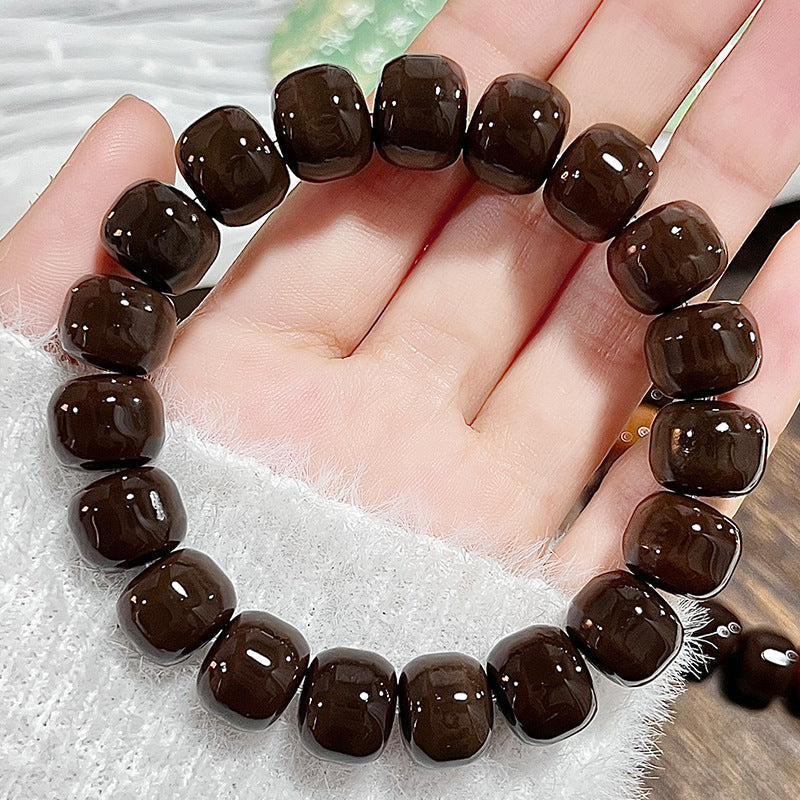 New Bodhi Bracelet with Burger-Shaped Beads (Multiple Colors Available) - Touch Bling