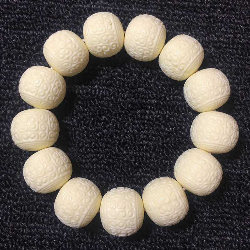 Ivory Nut Finely Carved Bracelets (Various Themes)