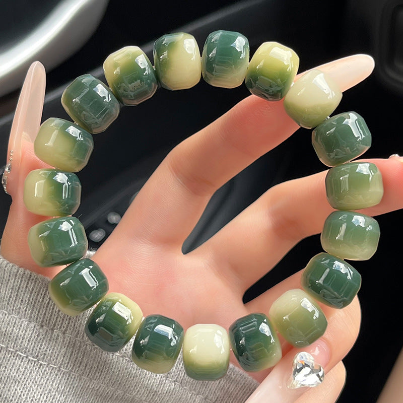 New Bodhi Bracelet with Burger-Shaped Beads (Multiple Colors Available) - Touch Bling