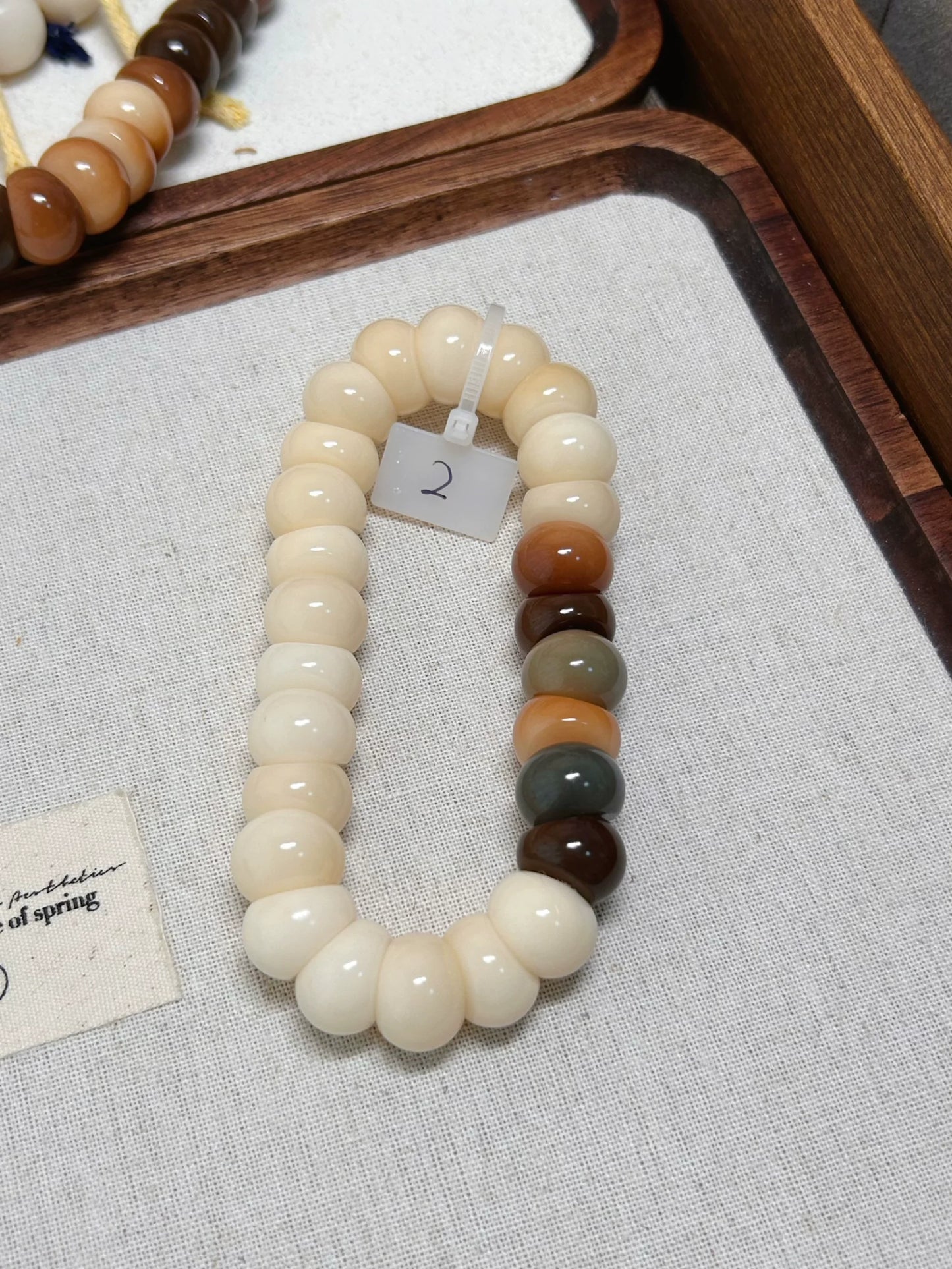 New Milky Coffee Garlic Bodhi Bracelet 14MM (Multiple Colors Available) - Touch Bling
